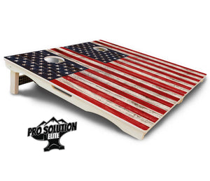 Antique Flag510 Cornhole Boards - Pro Solution Elite Series by Cornhole Solutions, custom cornhole board detail photo 5