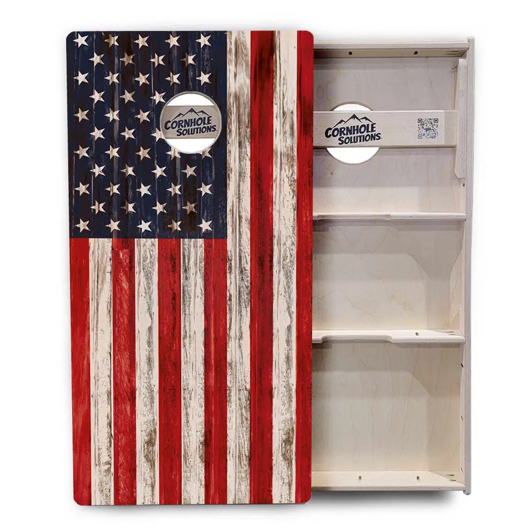 Antique Flag510 Cornhole Boards - Professional Tournament Series by Cornhole Solutions, custom cornhole board detail photo 3