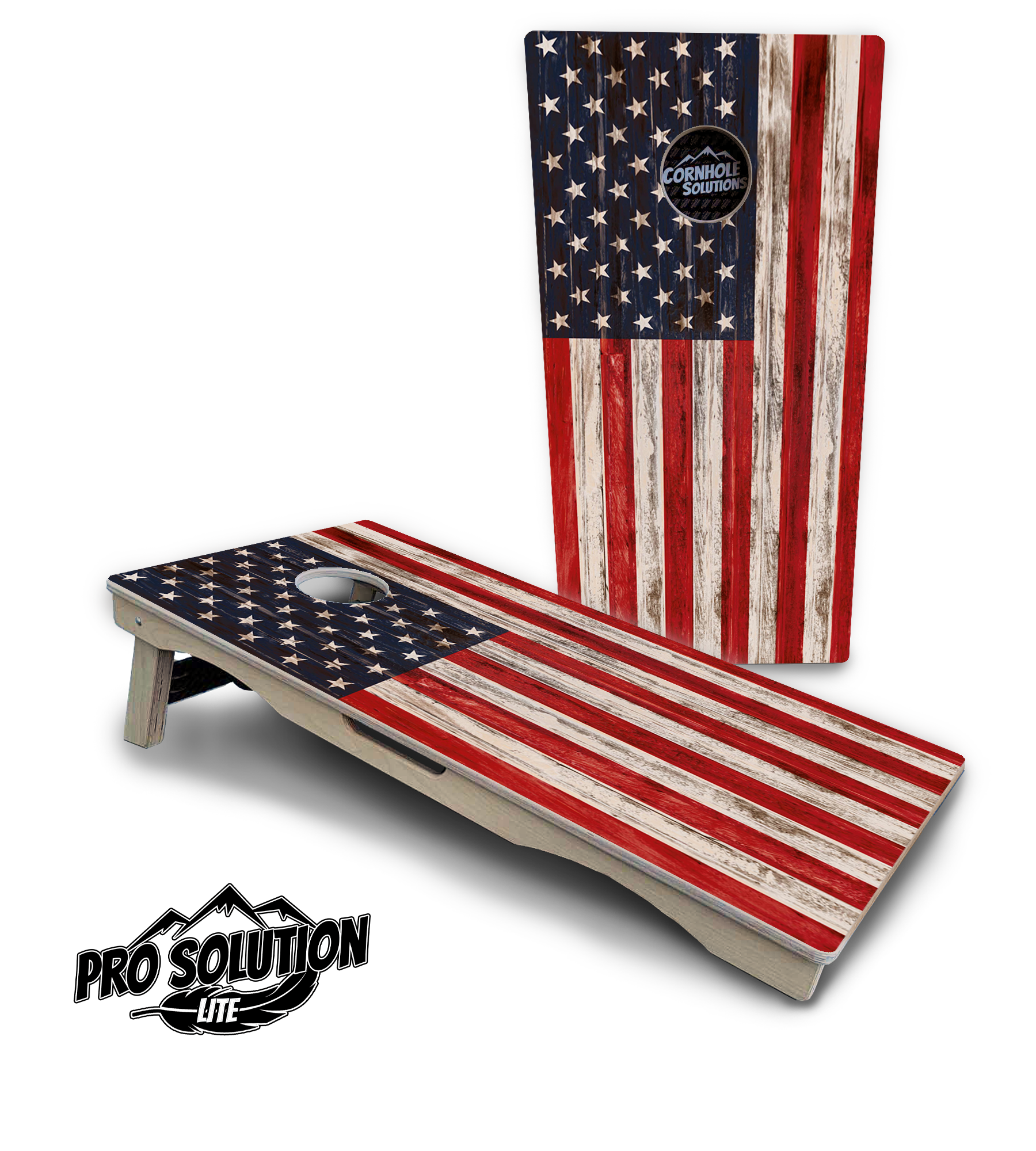 Antique Flag510 Cornhole Boards - Pro Solution Lite Series by Cornhole Solutions, custom cornhole board detail photo 4