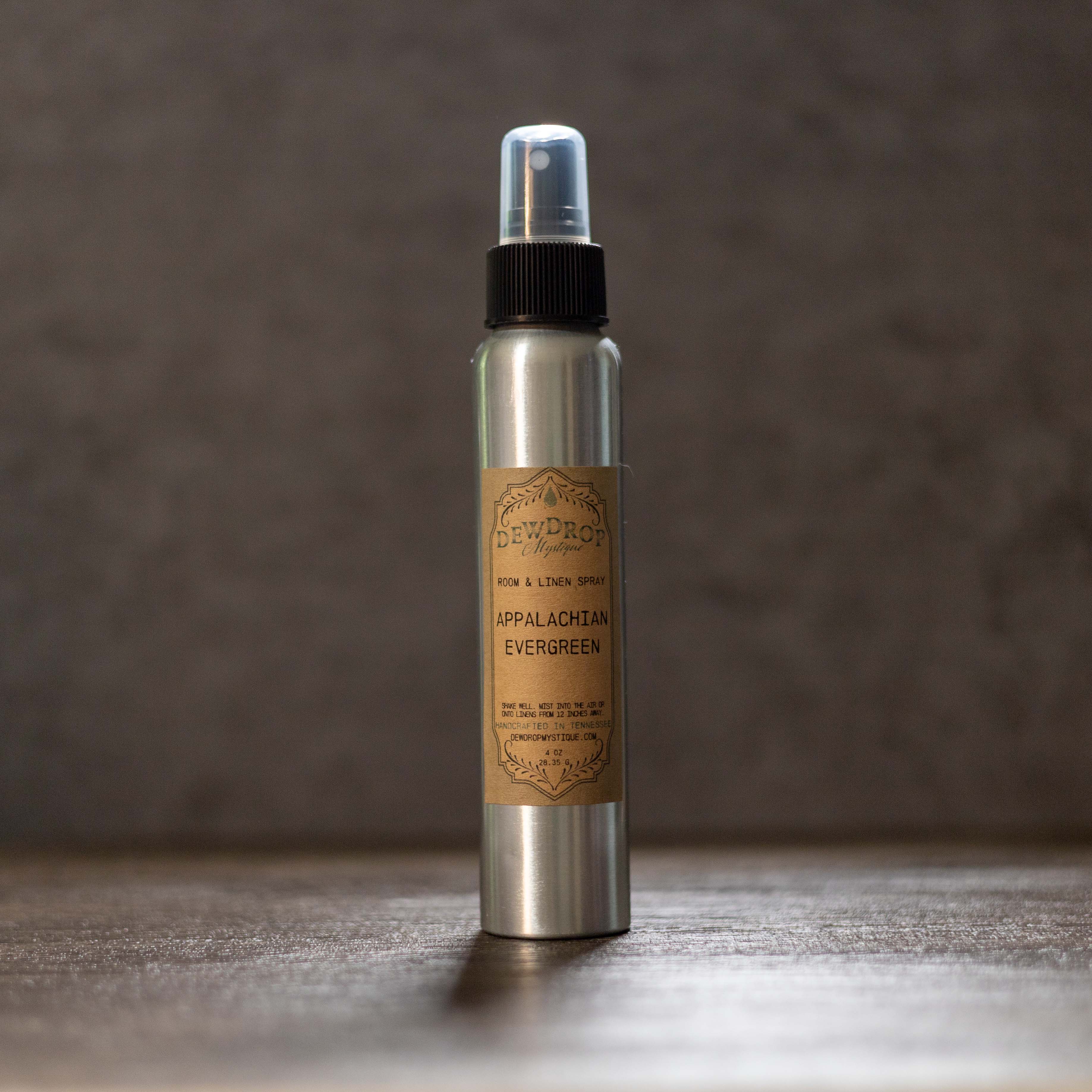 Appalachian Evergreen Room Spray by Dewdrop Mystique LLC, scented candle detail photo 2