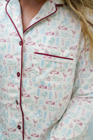 Apres Ski - Long Pajama Set by KenzKustomz, Southern food gift detail photo 8