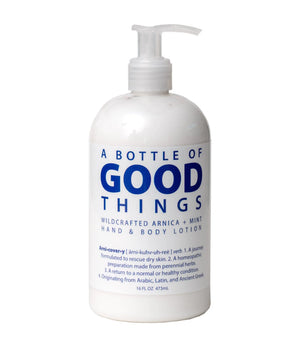 Arni•cover•y Arnica + Mint Lotion ~ 16 oz. by Essential Journeys, natural skincare main product photo