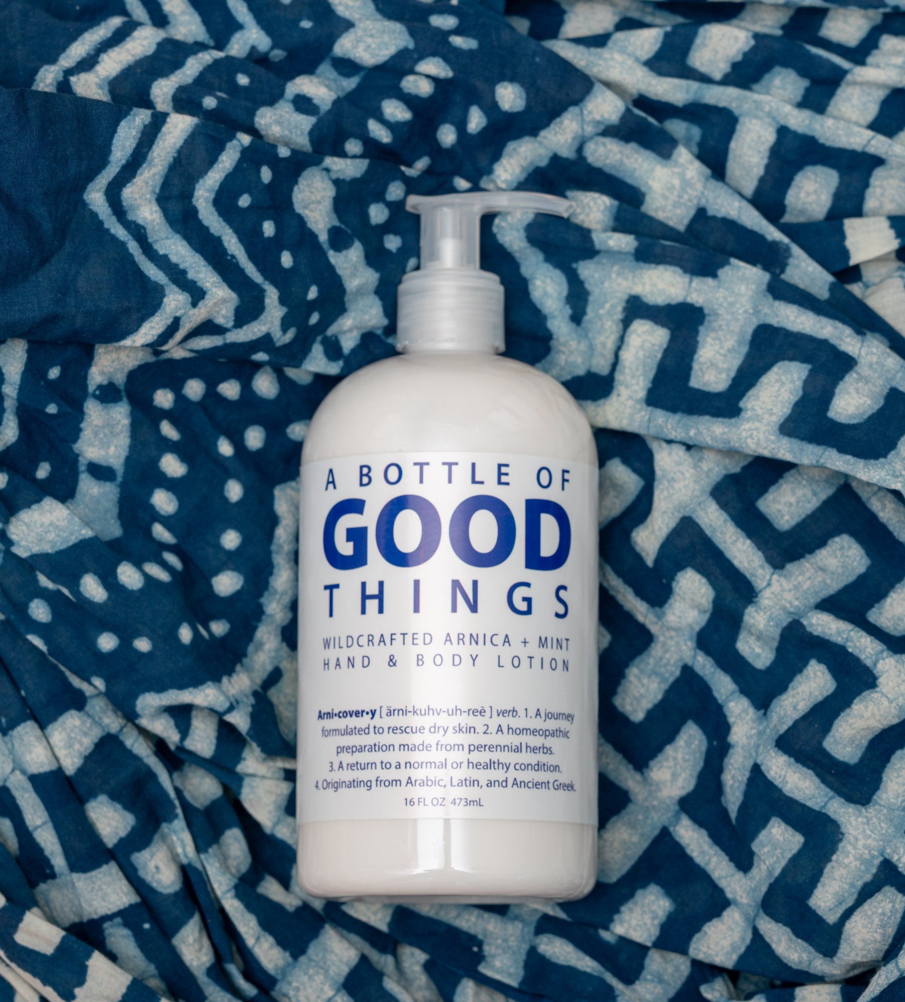 Arni•cover•y Arnica + Mint Lotion ~ 16 oz. by Essential Journeys, natural skincare detail photo 7