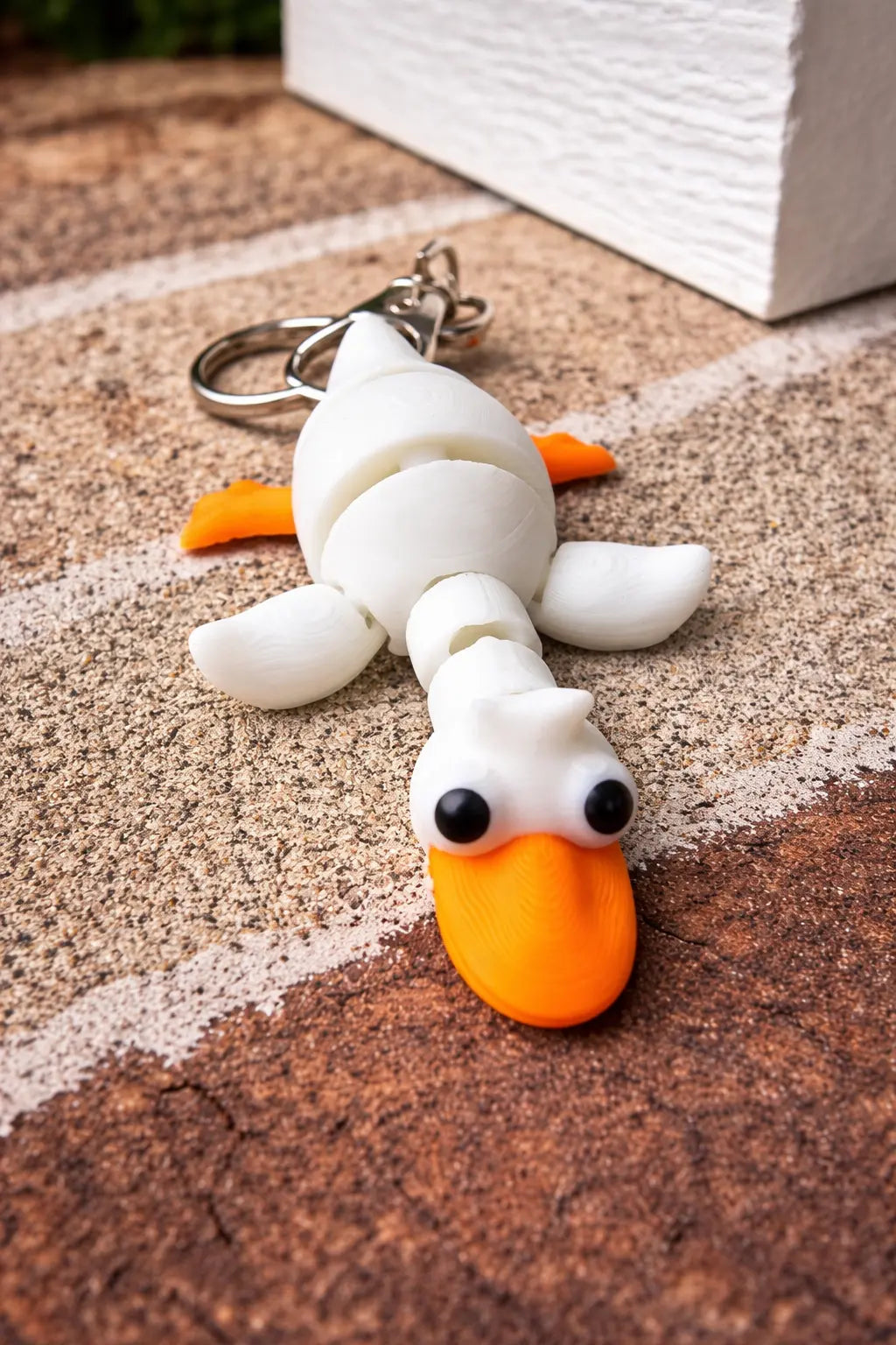 Articulated Duck Fidget Keychain Wholesale – Bulk Packs by The Tween Space, 3D printed gift main product photo