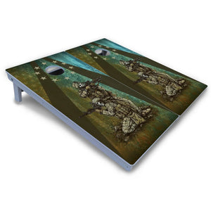Artist Series Cornhole Boards - All Weather Series - Got Your Six by Cornhole Solutions, custom cornhole board detail photo 3