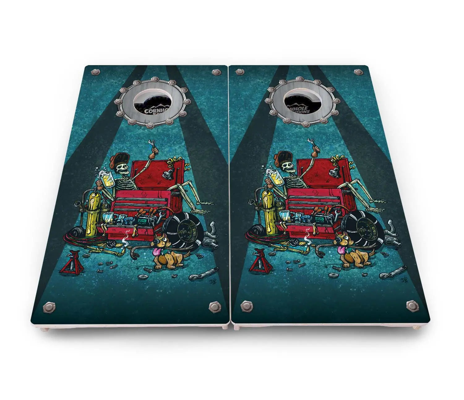 Artist Series Cornhole Boards - Pro Solution Lite Series by Cornhole Solutions, custom cornhole board detail photo 4