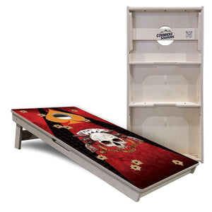 Artist Series Cornhole Boards - Professional Tournament Series - Deadman's Hand by Cornhole Solutions, custom cornhole board detail photo 5