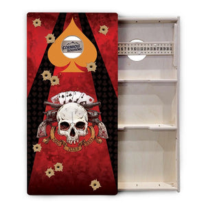 Artist Series Cornhole Boards - Professional Tournament Series - Deadman's Hand by Cornhole Solutions, custom cornhole board detail photo 7