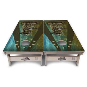 Artist Series Cornhole Boards - Professional Tournament Series - Got Your Six by Cornhole Solutions, custom cornhole board detail photo 6
