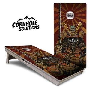 Artist Series Cornhole Boards - Professional Tournament Series - Samurai by Cornhole Solutions, custom cornhole board main product photo