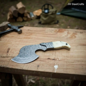 Damascus Steel Axe Viking Axe Hatchet Axe Bearded Axe Tomahawk by JW SteelCrafts, Southern lifestyle apparel main product photo