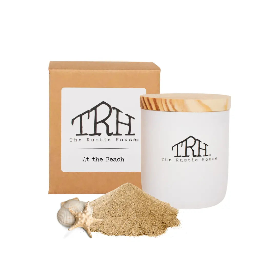 At the Beach Candle by The Rustic House, scented candle main product photo