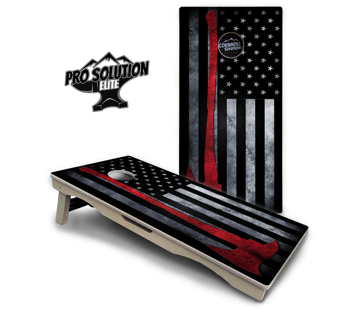 Axe Flag Cornhole Boards - Pro Solution Elite Series by Cornhole Solutions, custom cornhole board detail photo 2