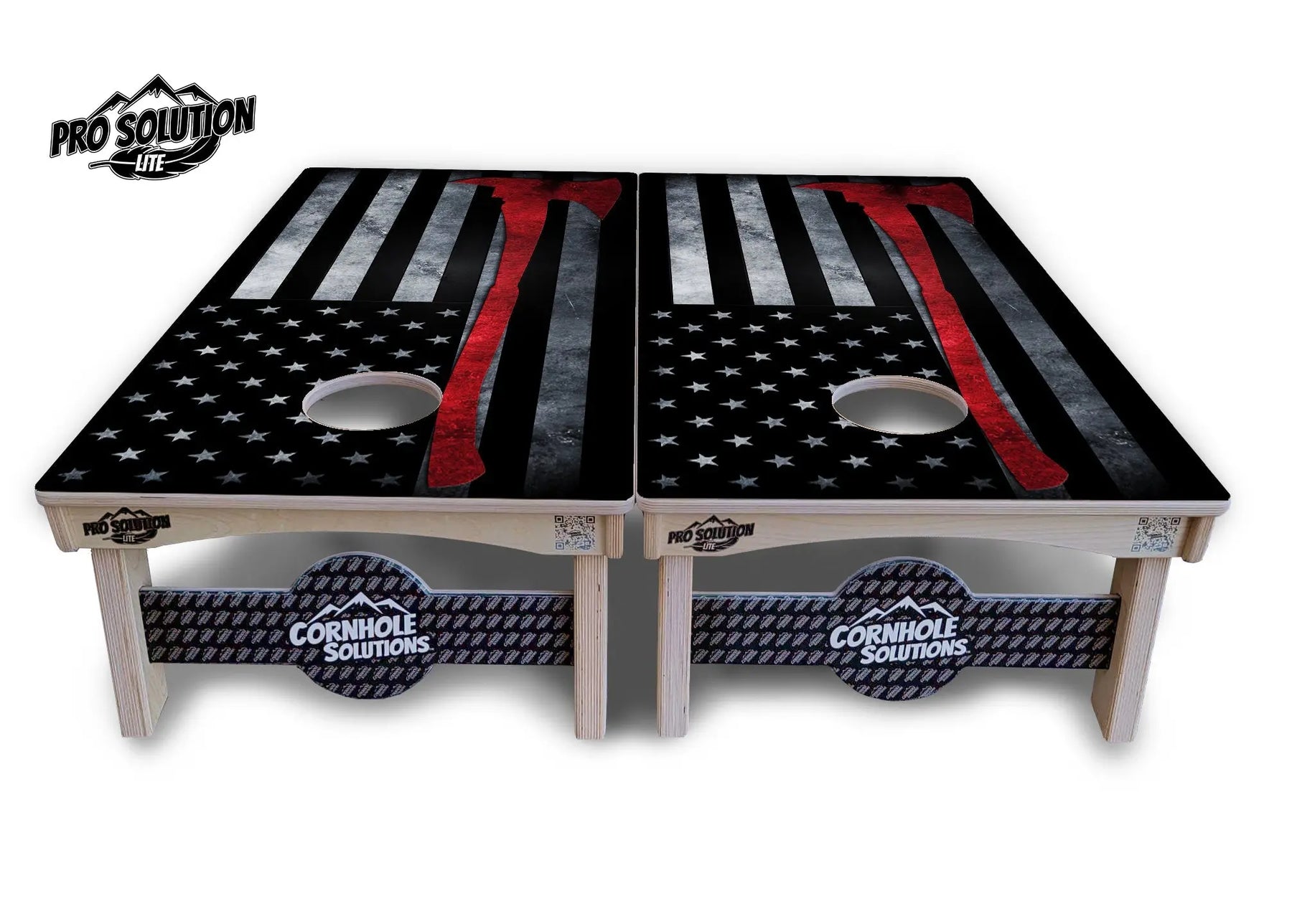 Axe Flag Cornhole Boards - Pro Solution Lite Series by Cornhole Solutions, custom cornhole board detail photo 3