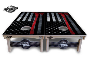 Axe Flag Cornhole Boards - Pro Solution Lite Series by Cornhole Solutions, custom cornhole board detail photo 3