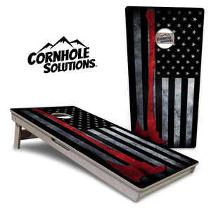 Axe Flag Cornhole Boards - Professional Tournament Series by Cornhole Solutions, custom cornhole board main product photo