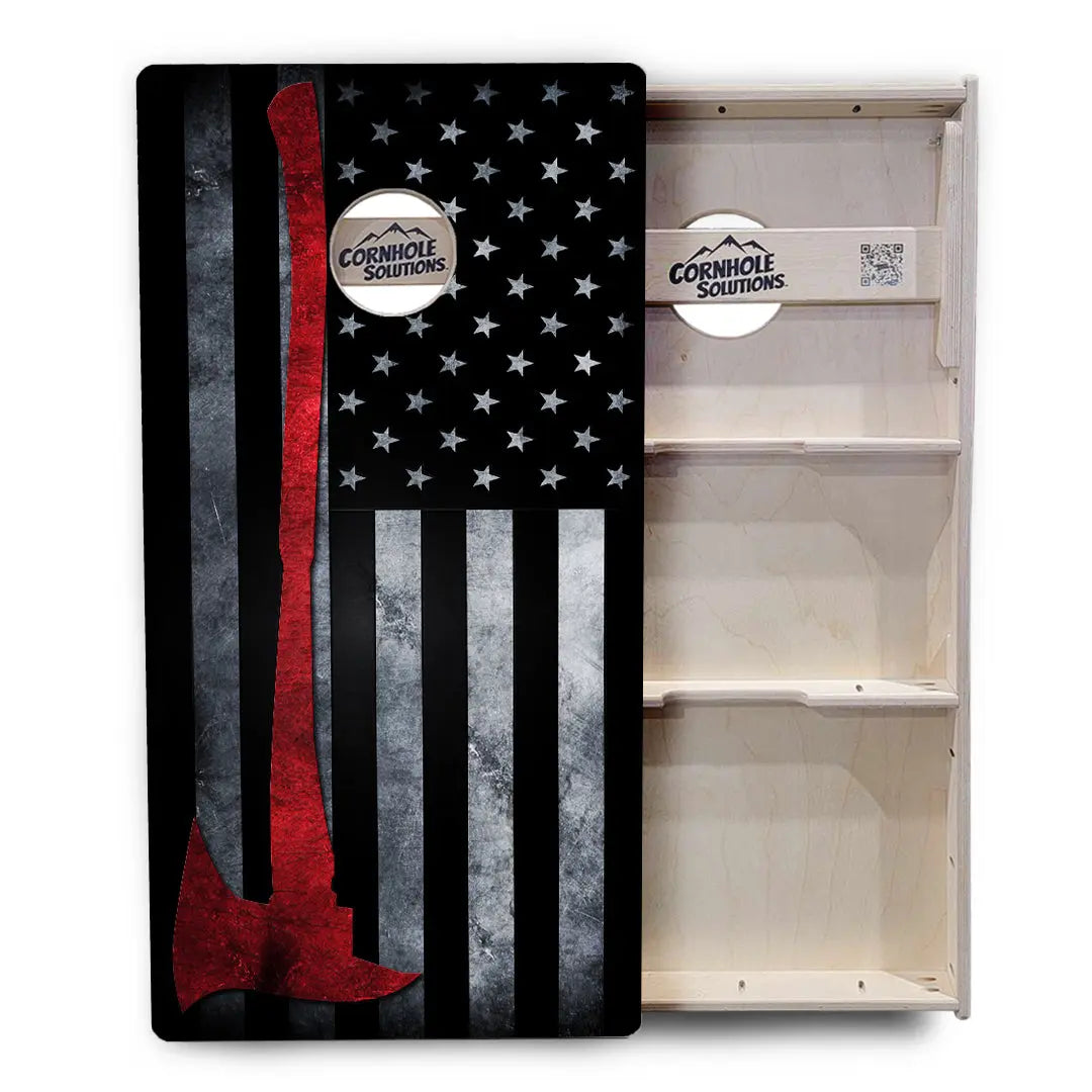 Axe Flag Cornhole Boards - Professional Tournament Series by Cornhole Solutions, custom cornhole board detail photo 3