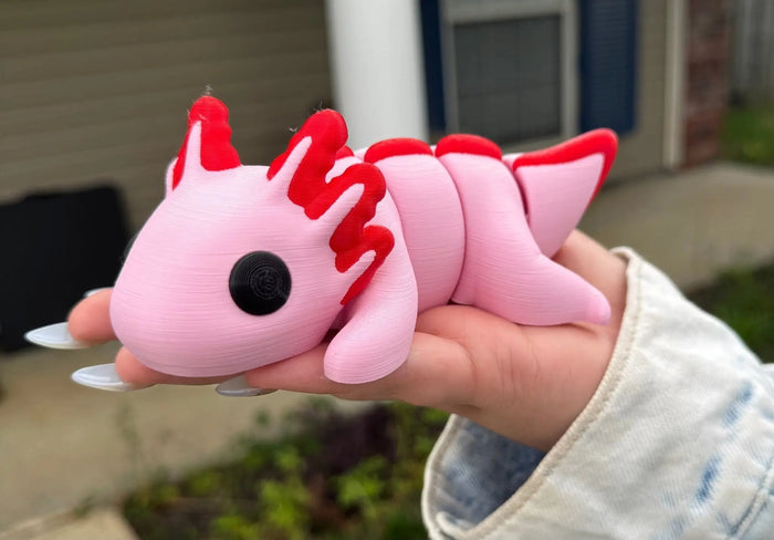 Axolotl 3D Printed Fidget Toy | Large Made-to-Order Sensory Toy