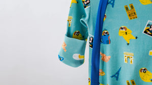 Aya & Pete in Paris Organic Cotton Kids Pajamas & Book Set by Nola Tawk, Southern food gift detail photo 4