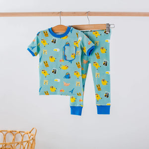 Aya & Pete in Paris Organic Cotton Kids Pajamas & Book Set by Nola Tawk, Southern food gift detail photo 6
