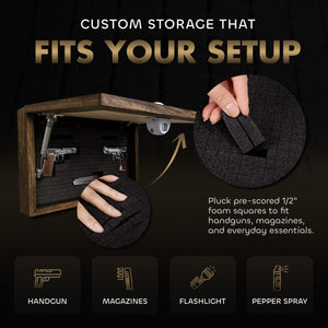 Hidden Gun Safe - Deer Scene Wall Gun Cabinet - Hidden Wall Storage - Wood Gun Cabinet - Handcrafted Gun Concealment Furniture - Hidden Gun Storage by by Bellewood Designs, gun