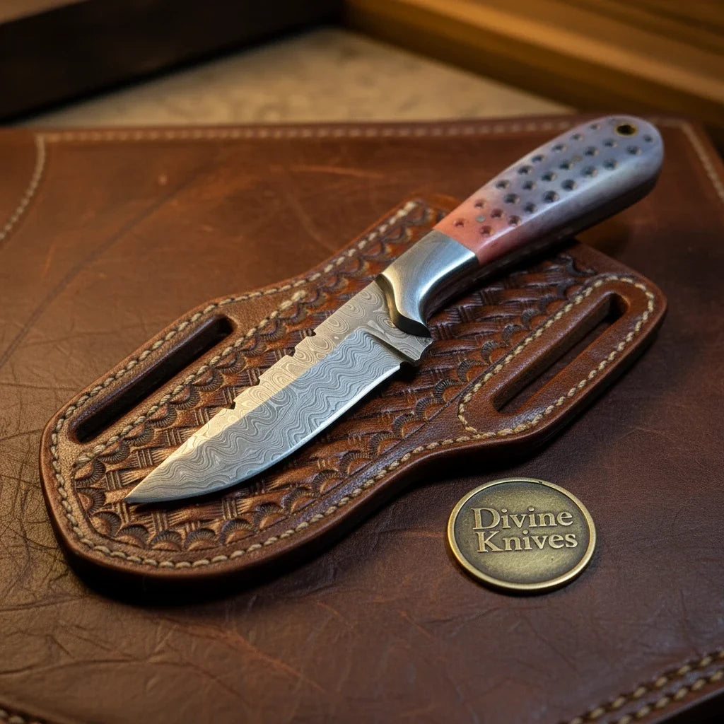 Rasp Steel Tanto Fixed Blade Knife with by Divine Knives