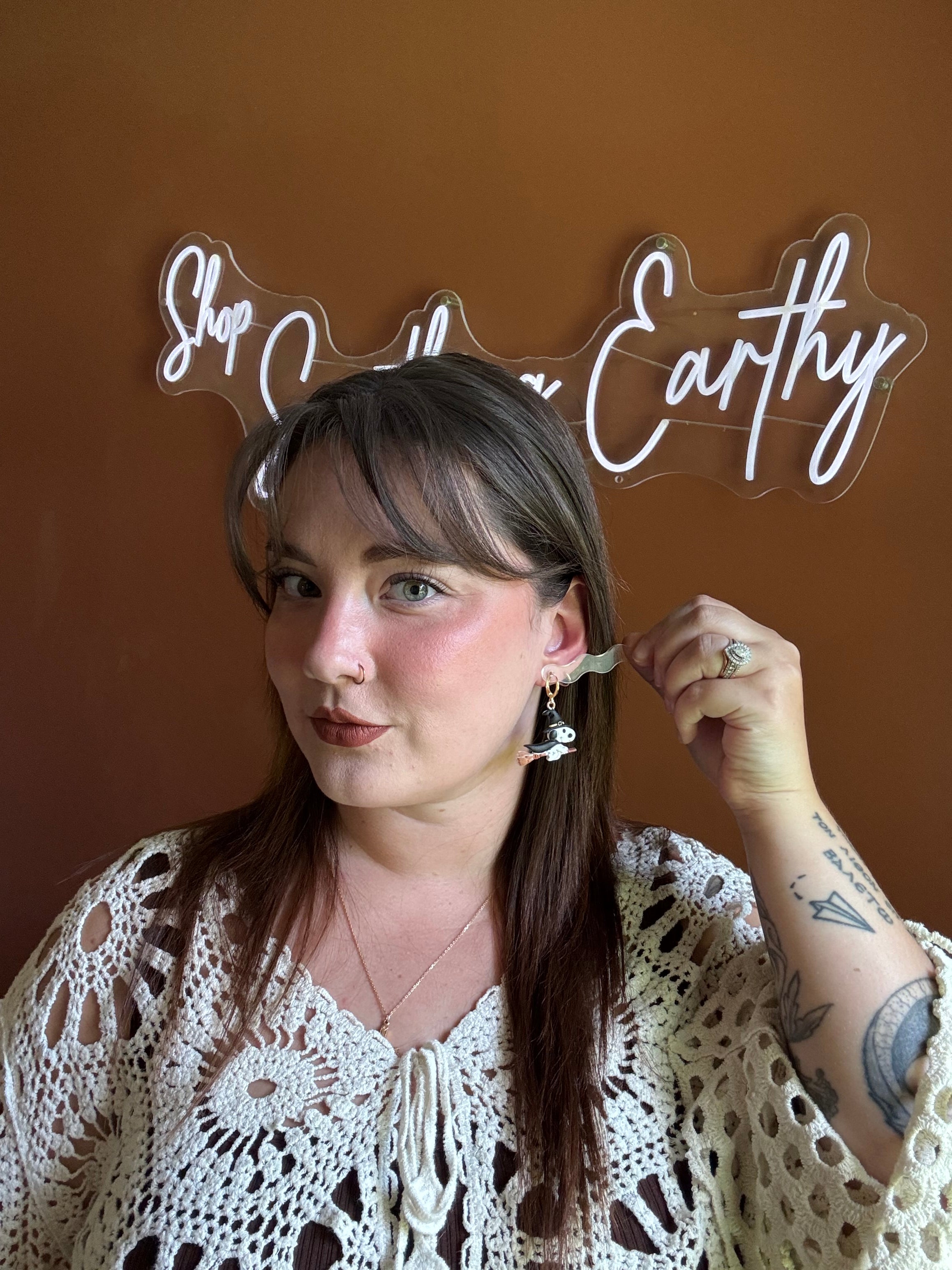 Bewitching Beagle handmade polymer clay earrings by Shop Something Earthy — view 2 of 2