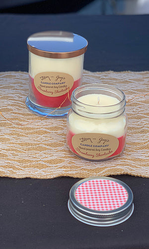Strawberry Shortcake soy candle and wax melts by Mam Jam’s Candle Company