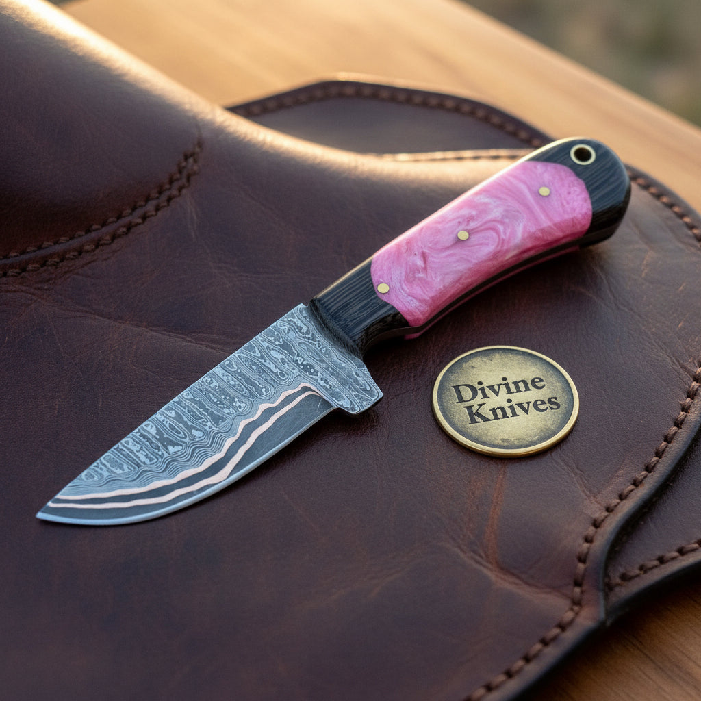 Copper Mai Damascus Skinner with Genuine Copper-Toned Layers