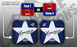 America Stars & Stripes - Pro Style REC Cornhole Bags – Regulation 6"x6" – Full Set of 8