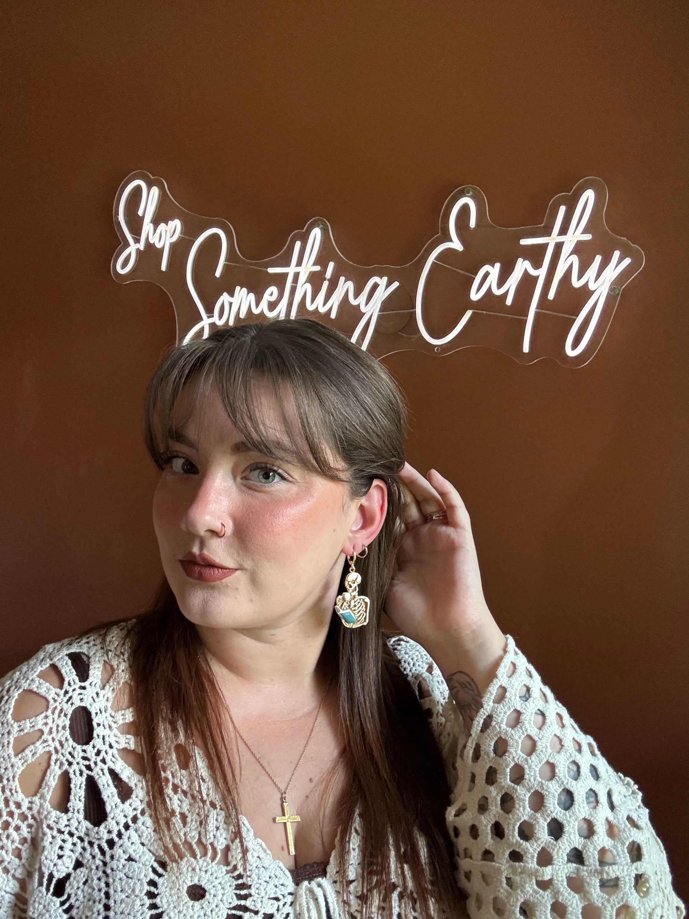 Dead But Well Read handmade polymer clay earrings by Shop Something Earthy — view 2 of 2