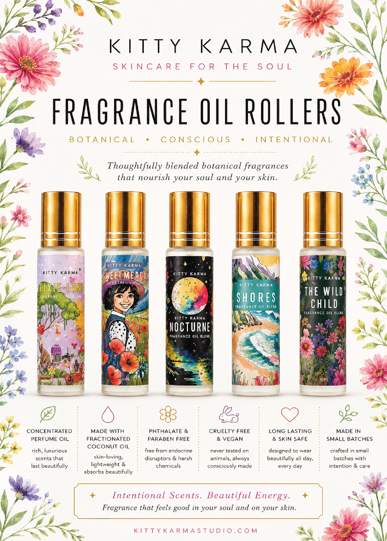 Additional view of Nocturne amber and musk roll-on perfume oil