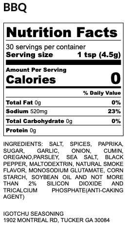 Igotchu BBQ Seasoning detail view by Igotchu Seasonings