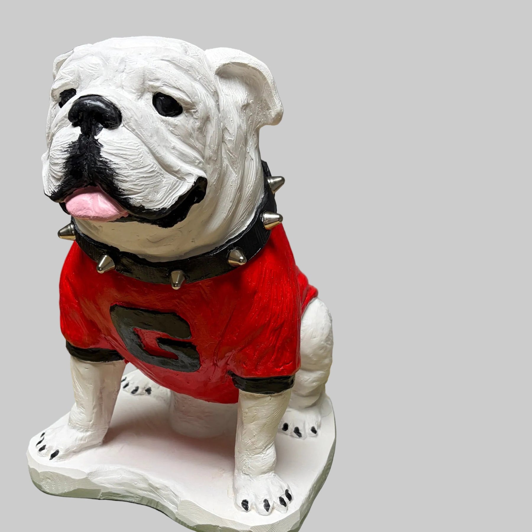UGA Georgia Bulldog Mascot Stone Statue for Garden, Yard, Home Decor and Porch.