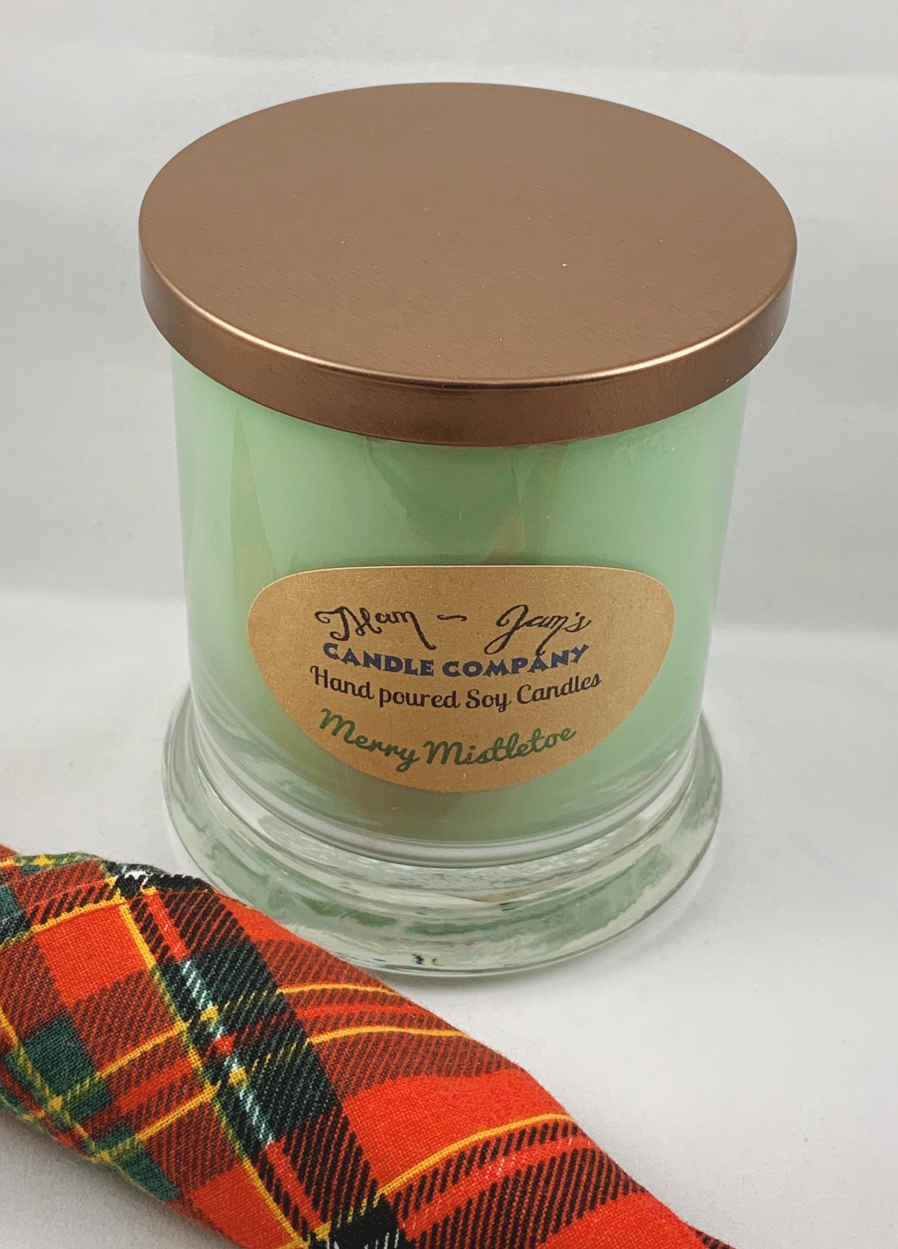Merry Mistletoe soy candle and wax melts by Mam Jam’s Candle Company, detail image 3