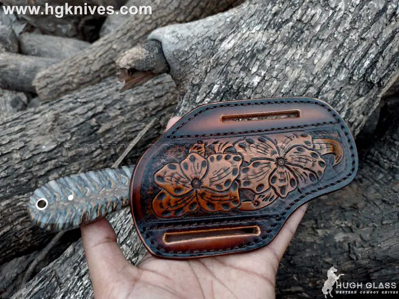Pine Cone Resin Bull Cutter Knife by Divine Knives, product view 2