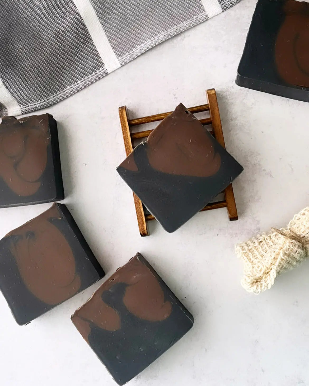 Black Leather Handcrafted Soap by Lustful Bath, LLC, natural skincare main product photo