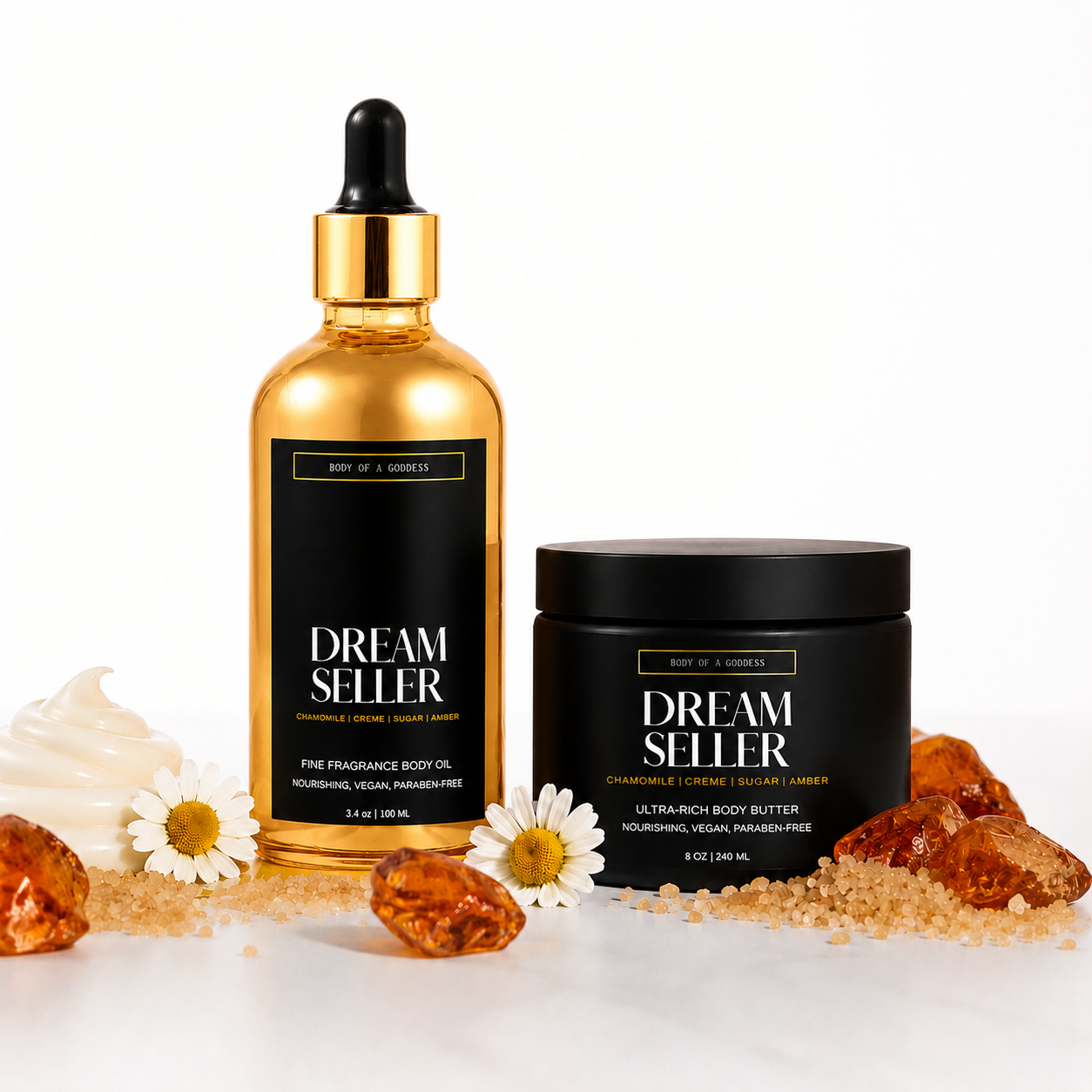 BODY OIL + BODY BUTTER BUNDLE by Body of a Goddess