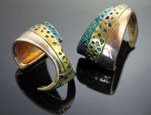 Bronze Mahi Mahi Cuff with Patina by Anisa Jewelry