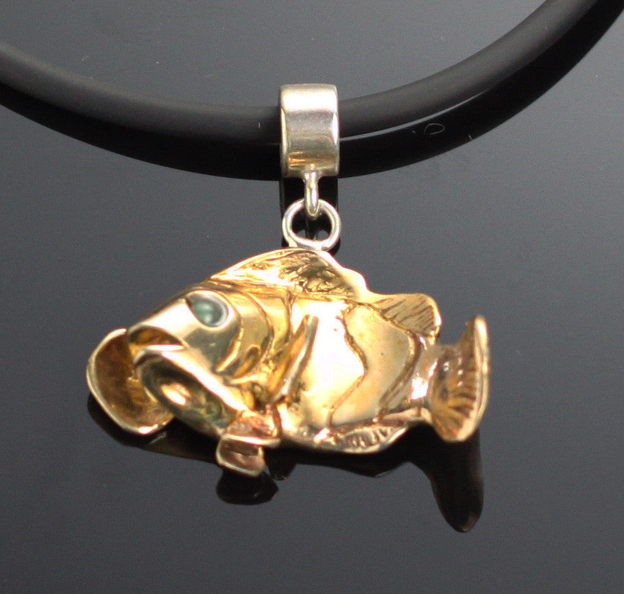 Bronze Clownfish Pendant with Silver Bail by Anisa Jewelry