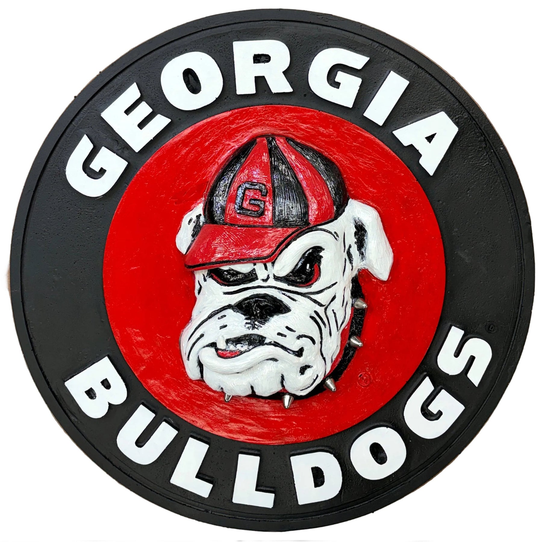 Georgia Bulldogs 3D Wall Sign with Spiked Collar by College Bronze