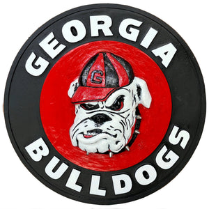 Georgia Bulldogs 3D Wall Sign with Spiked Collar by College Bronze