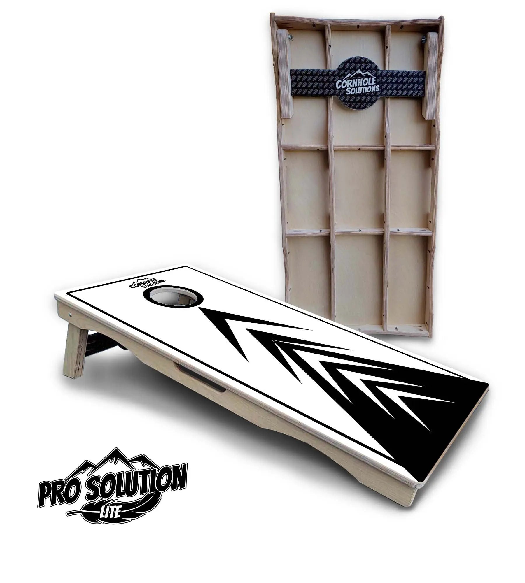 B&W Arrow Cornhole Boards - Pro Solution Lite Series by Cornhole Solutions, custom cornhole board detail photo 2