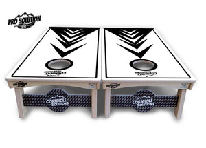 B&W Arrow Cornhole Boards - Pro Solution Lite Series by Cornhole Solutions, custom cornhole board detail photo 4