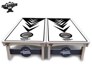 B&W Arrows Cornhole Boards - Pro Solution Elite Series by Cornhole Solutions, custom cornhole board detail photo 4
