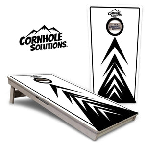 B&W Arrows Cornhole Boards - Professional Tournament Series by Cornhole Solutions, custom cornhole board main product photo