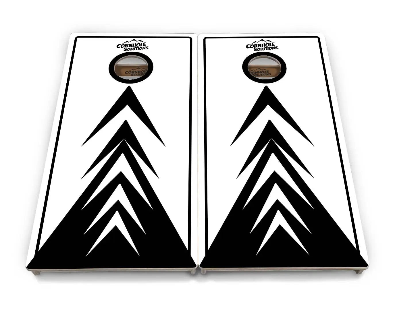 B&W Arrows Cornhole Boards - Professional Tournament Series by Cornhole Solutions, custom cornhole board detail photo 2