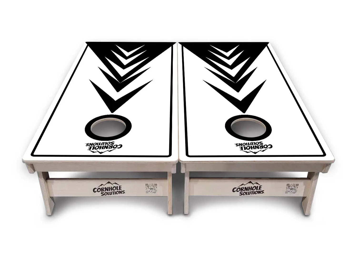 B&W Arrows Cornhole Boards - Professional Tournament Series by Cornhole Solutions, custom cornhole board detail photo 3
