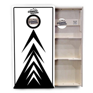 B&W Arrows Cornhole Boards - Professional Tournament Series by Cornhole Solutions, custom cornhole board detail photo 4