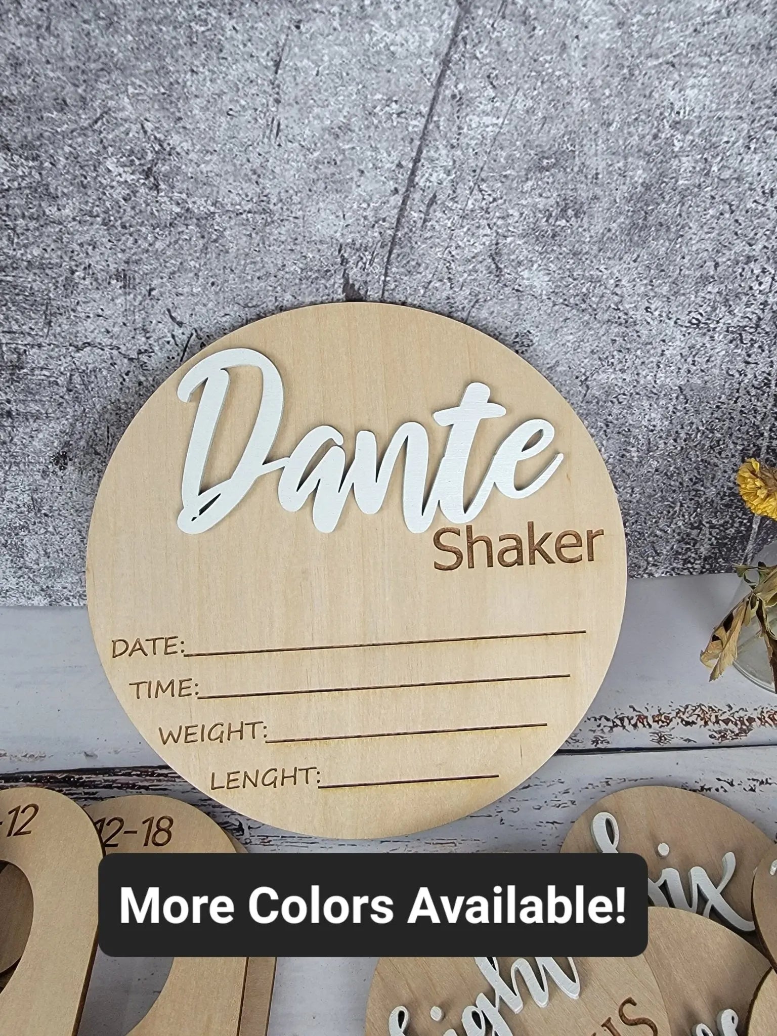 Baby Announcement Sign With Birth Stats by EverLee Creations, Southern home decor detail photo 6